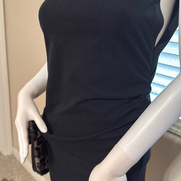 ASOS Black Sleeveless Maxi Dress With Open Ruched Sides - Picture 2 of 6